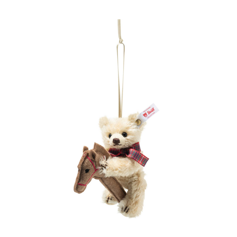 Steiff wճ}: Teddy bear  on hobby horse ornament L/E2000