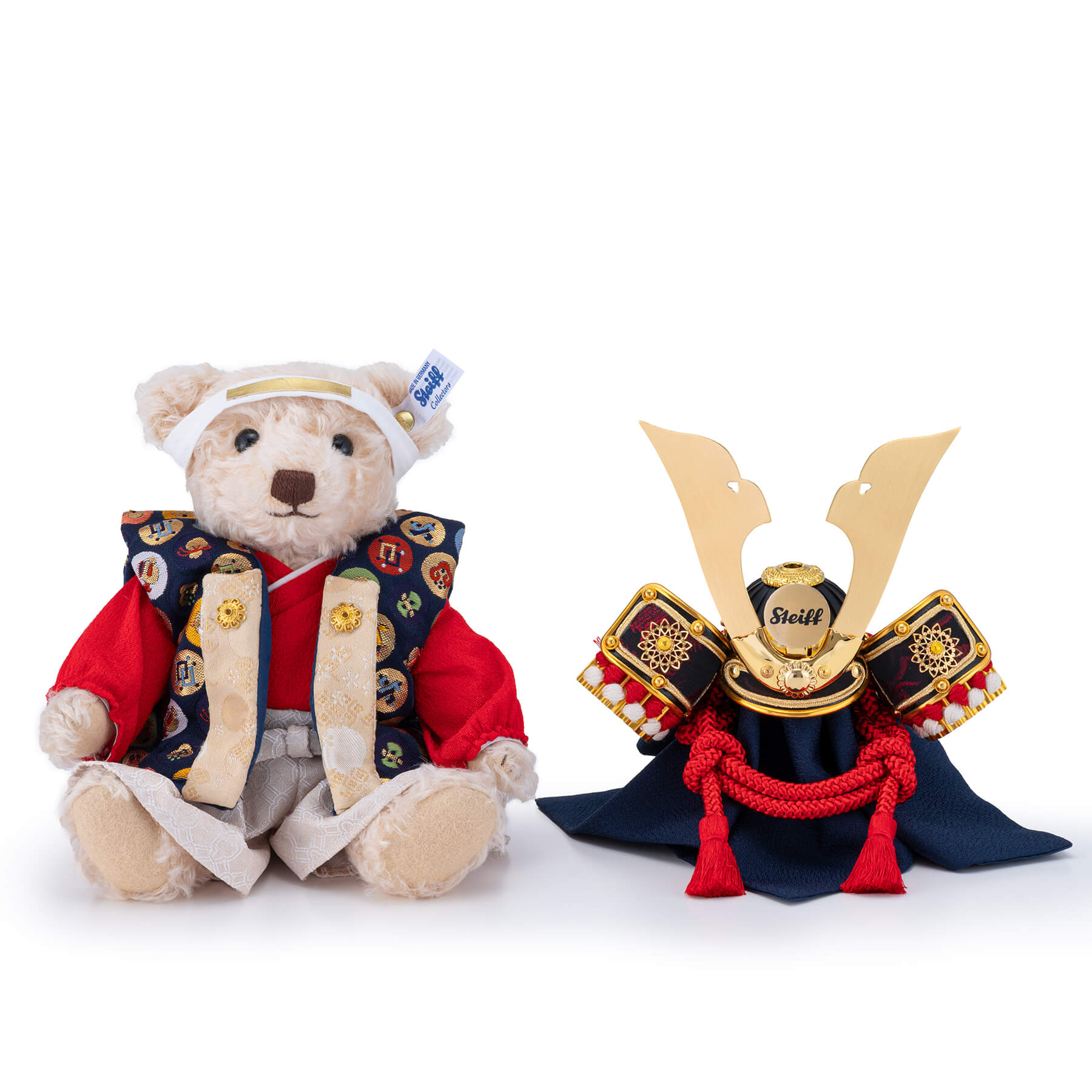 Steiff �w����ճ����}��: Teddybear Samurai Nakakuwa Gold